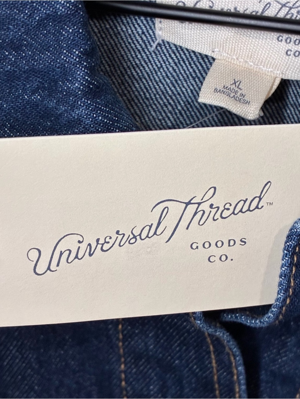 NWT Women's Denim Chore Coat by Universal Thread XL - Picture 5 of 10